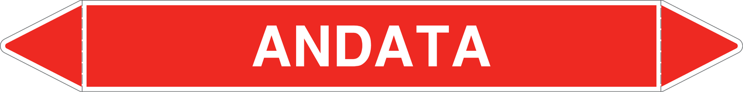 GLOBAL PACCO DA 10 ETICHETTE PER TUBAZIONI - ANDATA - Etichetta Autoadesiva Resistente