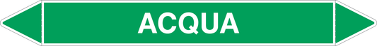 GLOBAL PACCO DA 10 ETICHETTE PER TUBAZIONI - ACQUA - Etichetta Autoadesiva Resistente