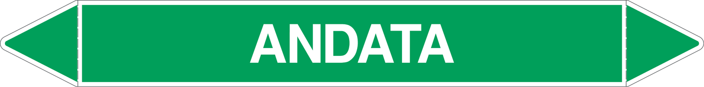 GLOBAL PACCO DA 10 ETICHETTE PER TUBAZIONI - ANDATA - Etichetta Autoadesiva Resistente