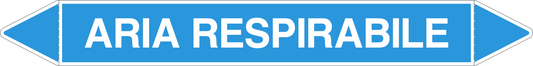 GLOBAL PACCO DA 10 ETICHETTE PER TUBAZIONI - ARIA RESPIRABILE - Etichetta Autoadesiva Resistente
