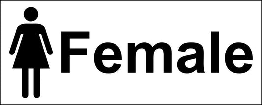 Female Toilets Washroom - CARTELLO SEGNALETICO UNI ISO 7010 in Adesivo Resistente, Pannello in Forex, Pannello In Alluminio