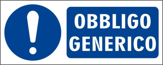 OBBLIGO GENERICO - CARTELLO SEGNALETICO UNI ISO 7010 in Adesivo Resistente, Pannello in Forex, Pannello In Alluminio