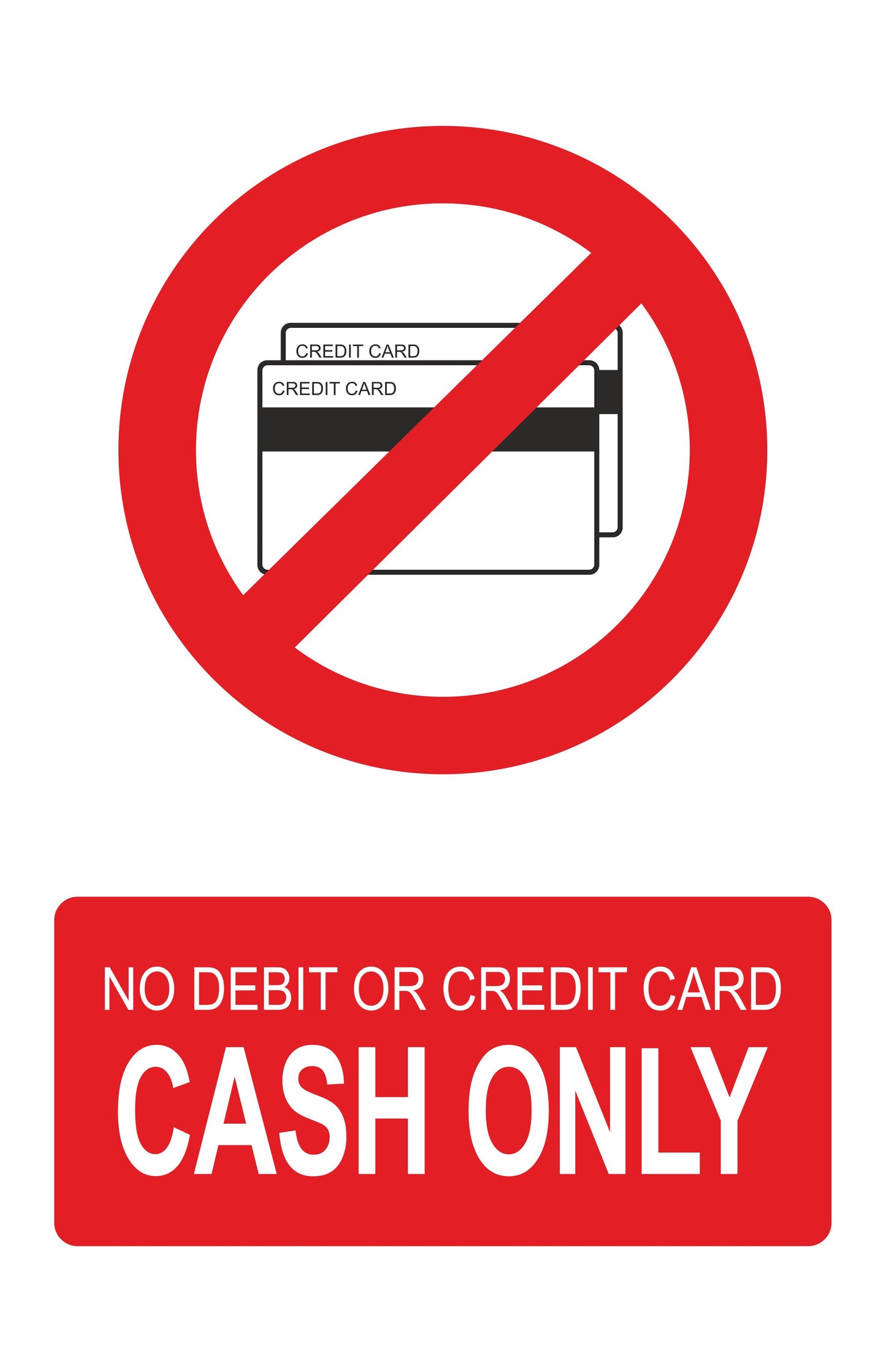 GLOBAL CARTELLO SEGNALETICO - CASH ONLY- Adesivo Extra Resistente, Pannello in Forex, Pannello In Alluminio