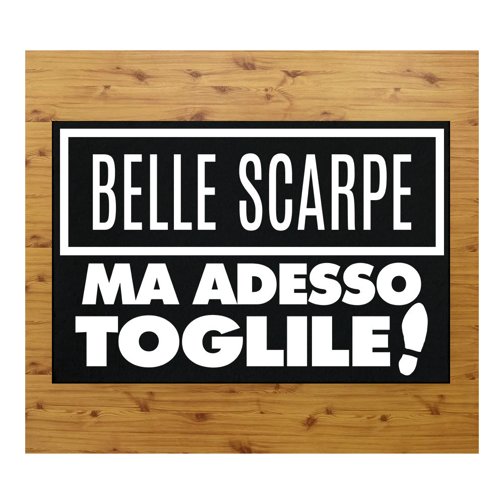 Tappeto zerbino personalizzato - BELLE SCARPE - con stampa ad alta qualità, ideale per ingressi