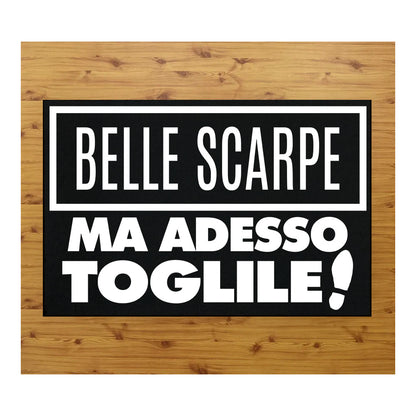 Tappeto zerbino personalizzato - BELLE SCARPE - con stampa ad alta qualità, ideale per ingressi