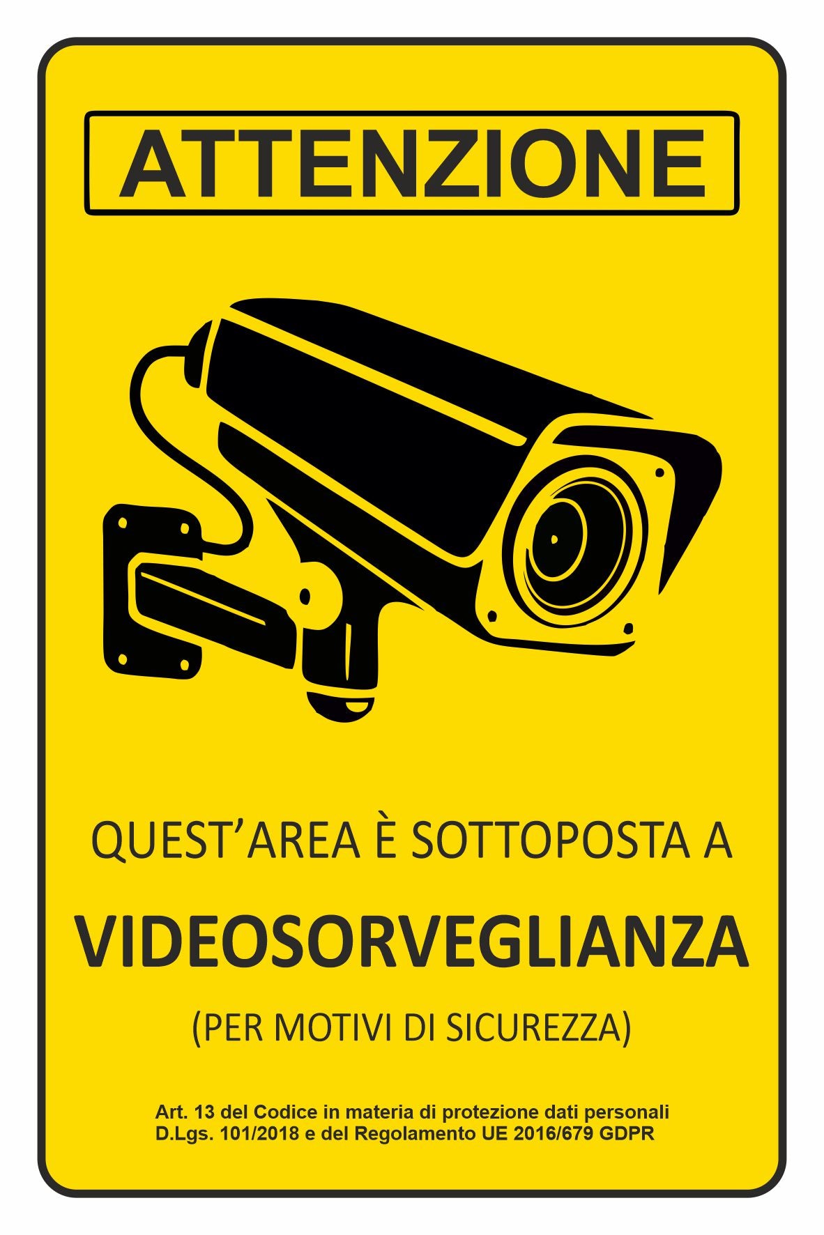Cartello Area Videosorvegliata 300X200 In Alluminio - Foto 8