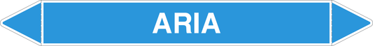 GLOBAL PACCO DA 10 ETICHETTE PER TUBAZIONI - ARIA - Etichetta Autoadesiva Resistente