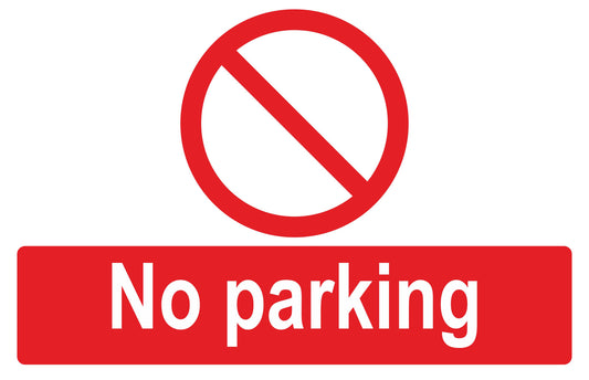 GLOBAL CARTELLO SEGNALETICO - NO PARKING - Adesivo Extra Resistente, Pannello in Forex, Pannello In Alluminio
