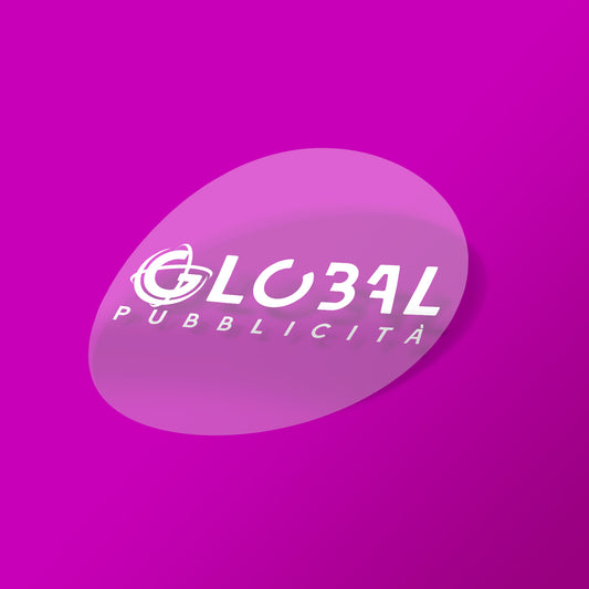 Global - STICKER IN VINILE TRASPARENTE CON STAMPA PERSONALIZZATA - Adesivo Extra Resistente con stampa in alta qualità