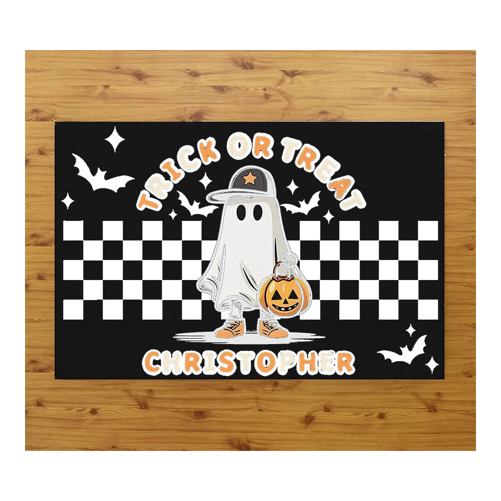 Tappeto zerbino personalizzato - halloween - con stampa ad alta qualità, ideale per ingressi