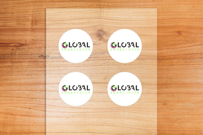 Global - STICKER PRESPAZIATI CON STAMPA PERSONALIZZATA - Adesivo Extra Resistente con stampa in alta qualità