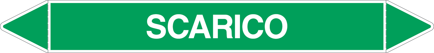 GLOBAL PACCO DA 10 ETICHETTE PER TUBAZIONI - SCARICO - Etichetta Autoadesiva Resistente