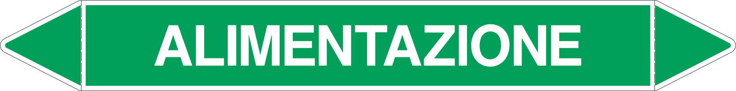 GLOBAL PACCO DA 10 ETICHETTE PER TUBAZIONI - ALIMENTAZIONE - Etichetta Autoadesiva Resistente