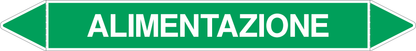 GLOBAL PACCO DA 10 ETICHETTE PER TUBAZIONI - ALIMENTAZIONE - Etichetta Autoadesiva Resistente