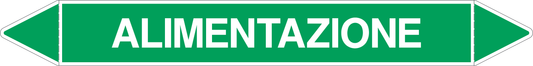 GLOBAL PACCO DA 10 ETICHETTE PER TUBAZIONI - ALIMENTAZIONE - Etichetta Autoadesiva Resistente