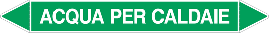 GLOBAL PACCO DA 10 ETICHETTE PER TUBAZIONI - ACQUA PER CALDAIE - Etichetta Autoadesiva Resistente