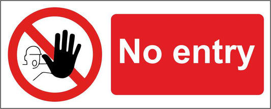 No Entry mod 2 - CARTELLO SEGNALETICO UNI ISO 7010 in Adesivo Resistente, Pannello in Forex, Pannello In Alluminio