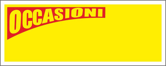 OCCASIONE Segnaprezzi - CARTELLO SEGNALETICO UNI ISO 7010 in Adesivo Resistente, Pannello in Forex, Pannello In Alluminio