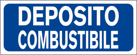 DEPOSITO COMBUSTIBILE - CARTELLO SEGNALETICO UNI ISO 7010 in Adesivo Resistente, Pannello in Forex, Pannello In Alluminio
