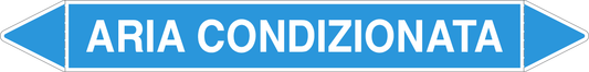 GLOBAL PACCO DA 10 ETICHETTE PER TUBAZIONI - ARIA CONDIZIONATA - Etichetta Autoadesiva Resistente