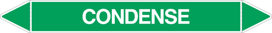 GLOBAL PACCO DA 10 ETICHETTE PER TUBAZIONI - CONDENSE - Etichetta Autoadesiva Resistente