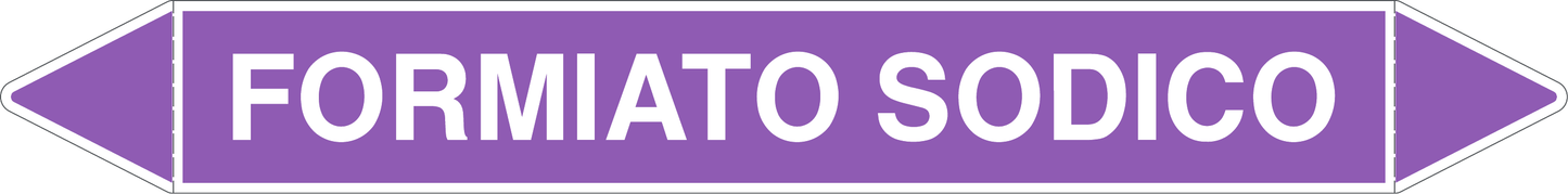 GLOBAL PACCO DA 10 ETICHETTE PER TUBAZIONI - FORMIATO SODICO - Etichetta Autoadesiva Resistente