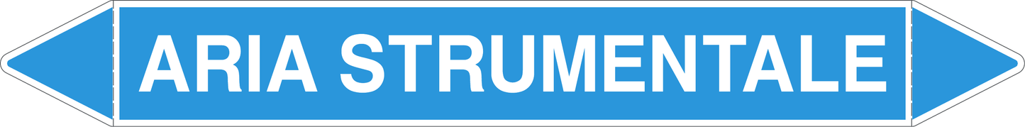 GLOBAL PACCO DA 10 ETICHETTE PER TUBAZIONI - ARIA STRUMENTALE - Etichetta Autoadesiva Resistente