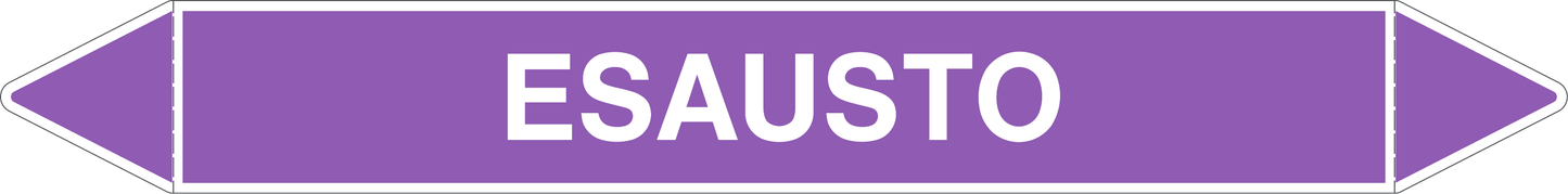 GLOBAL PACCO DA 10 ETICHETTE PER TUBAZIONI - ESAUSTO - Etichetta Autoadesiva Resistente
