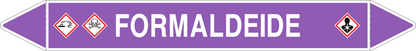 GLOBAL PACCO DA 10 ETICHETTE PER TUBAZIONI - FORMALDEIDE - Etichetta Autoadesiva Resistente