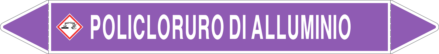 GLOBAL PACCO DA 10 ETICHETTE PER TUBAZIONI - POLICRORURO DI ALLUMINIO - Etichetta Autoadesiva Resistente