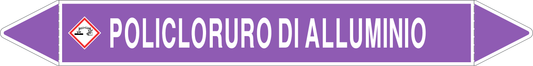 GLOBAL PACCO DA 10 ETICHETTE PER TUBAZIONI - POLICRORURO DI ALLUMINIO - Etichetta Autoadesiva Resistente
