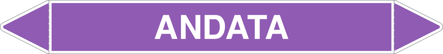 GLOBAL PACCO DA 10 ETICHETTE PER TUBAZIONI - ANDATA - Etichetta Autoadesiva Resistente