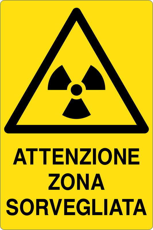 GLOBAL CARTELLO SEGNALETICO - ATTENZIONE ZONA SORVEGLIATA - Adesivo Resistente, Pannello in Forex, Pannello In Alluminio
