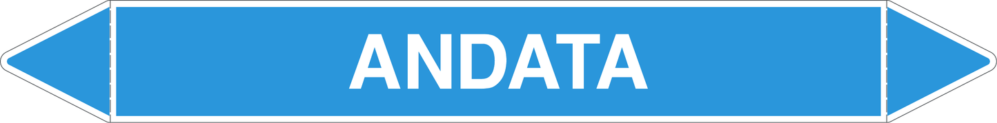 GLOBAL PACCO DA 10 ETICHETTE PER TUBAZIONI - ANDATA - Etichetta Autoadesiva Resistente