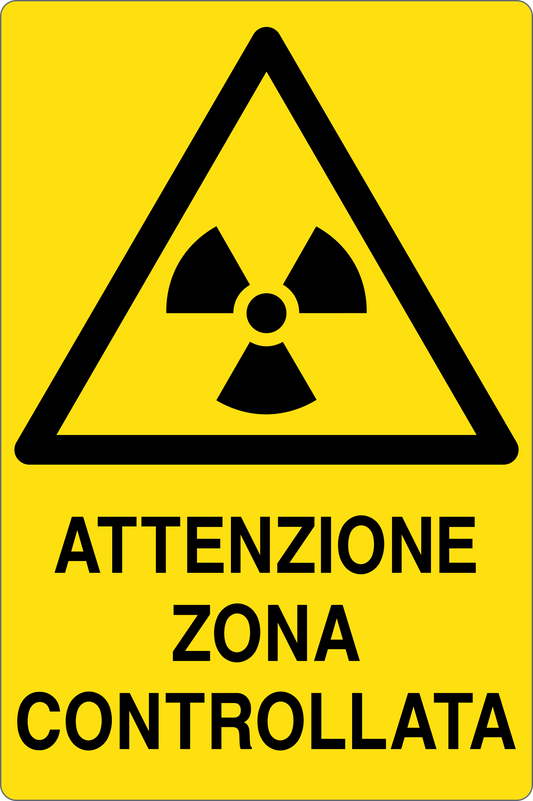 GLOBAL CARTELLO SEGNALETICO - ATTENZIONE ZONA CONTROLLATA - Adesivo Resistente, Pannello in Forex, Pannello In Alluminio