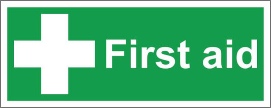 First aid - CARTELLO SEGNALETICO UNI ISO 7010 in Adesivo Resistente, Pannello in Forex, Pannello In Alluminio