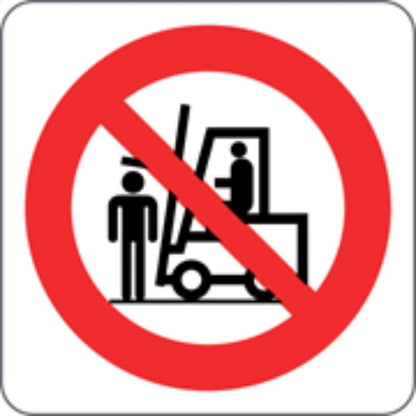 VIETATO SOSTARE SOTTO LE FORCHE - CARTELLO SEGNALETICO QUADRATO ISO 7010 - Adesivo Extra Resistente, Pannello in Forex, Pannello In Alluminio