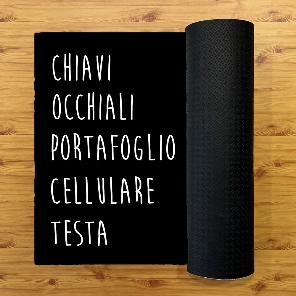 Tappeto zerbino personalizzato - CHECKLIST - con stampa ad alta qualità, ideale per ingressi
