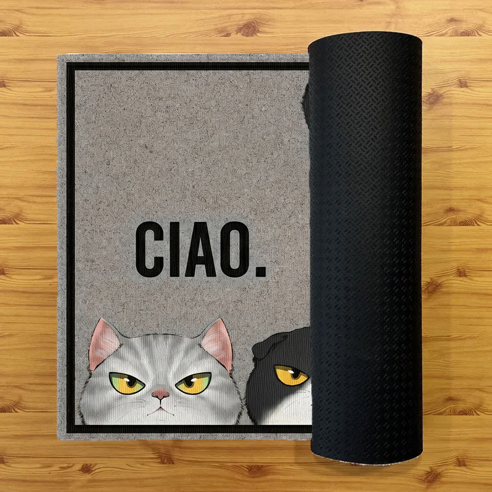 Tappeto zerbino personalizzato - ciao arrivederci - con stampa ad alta qualità, ideale per ingressi