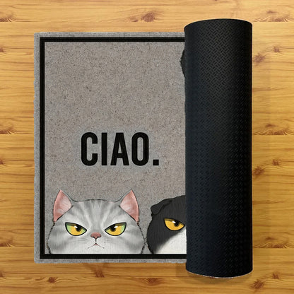 Tappeto zerbino personalizzato - ciao arrivederci - con stampa ad alta qualità, ideale per ingressi
