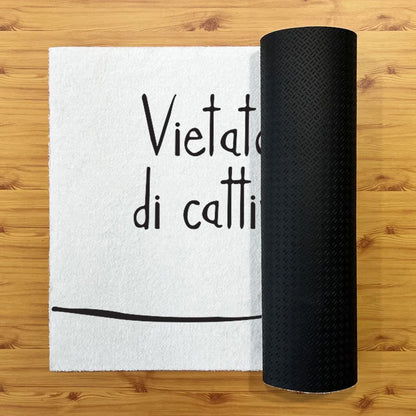 Tappeto zerbino personalizzato - Vietato entrare di cattivo umore - con stampa ad alta qualità, ideale per ingressi