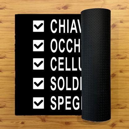 Tappeto zerbino personalizzato - RICORDATI PRIMA DI USCIRE - con stampa ad alta qualità, ideale per ingressi