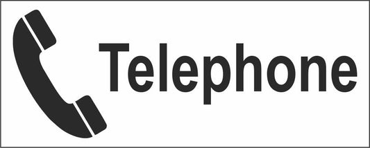 Telephone - CARTELLO SEGNALETICO UNI ISO 7010 in Adesivo Resistente, Pannello in Forex, Pannello In Alluminio