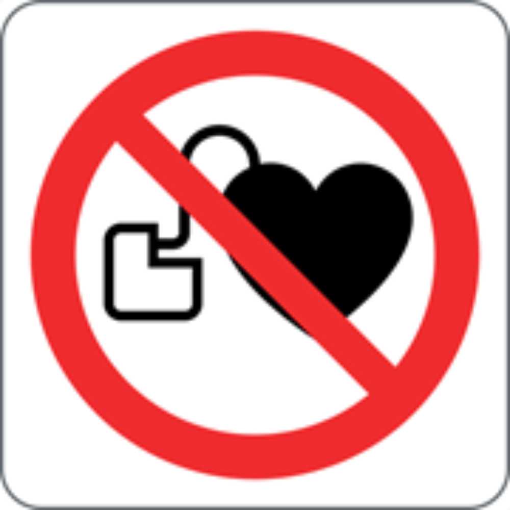 VIETATO L'ACCESSO AI PORTATORI DI PACE MAKER - CARTELLO SEGNALETICO QUADRATO ISO 7010 - Adesivo Extra Resistente, Pannello in Forex, Pannello In Alluminio