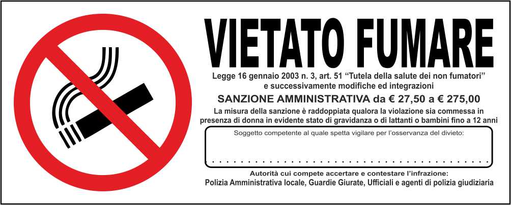 VIETATO FUMARE - CARTELLO SEGNALETICO UNI ISO 7010 in Adesivo Resistente, Pannello in Forex, Pannello In Alluminio