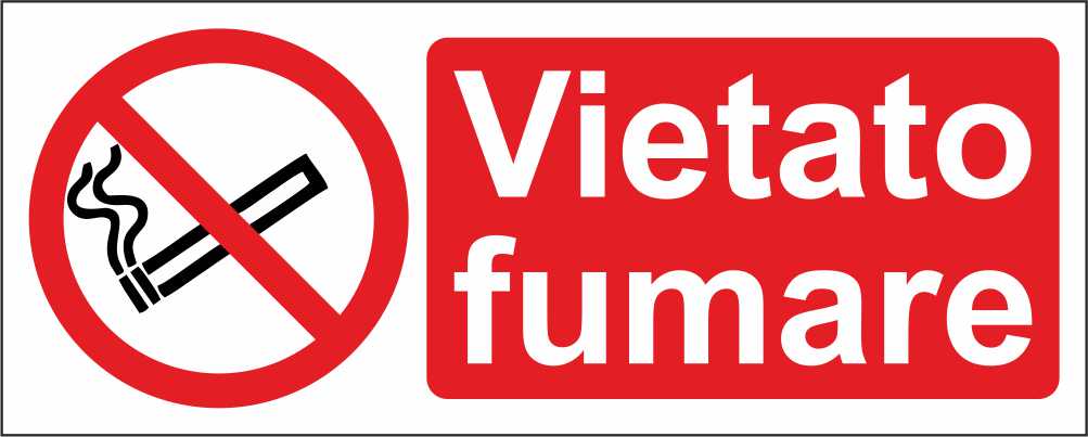 Vietato fumare mod 2 - CARTELLO SEGNALETICO UNI ISO 7010 in Adesivo Resistente, Pannello in Forex, Pannello In Alluminio