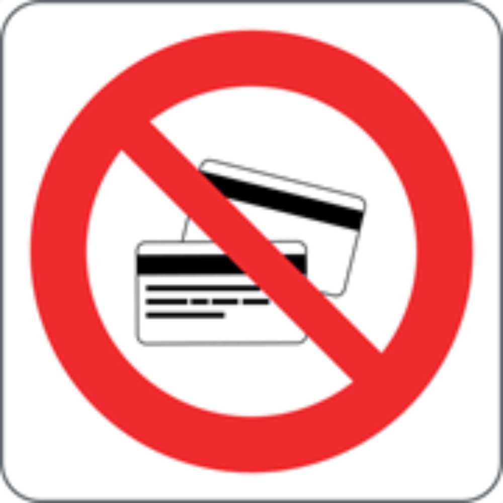 VIETATO L'ACCESSO CON CARTE MAGNETICHE - CARTELLO SEGNALETICO QUADRATO ISO 7010 - Adesivo Extra Resistente, Pannello in Forex, Pannello In Alluminio