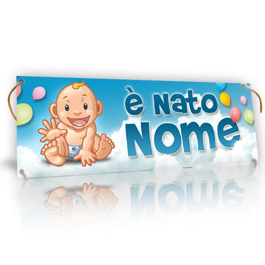 GLOBAL STRISCIONE FONDALE NASCITA - BIMBO MOD 2 - IN CARTA O IN BANNER PVC ANCHE DA ESTERNO GARANZIA 5 ANNI