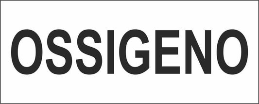 OSSIGENO - CARTELLO SEGNALETICO UNI ISO 7010 in Adesivo Resistente, Pannello in Forex, Pannello In Alluminio