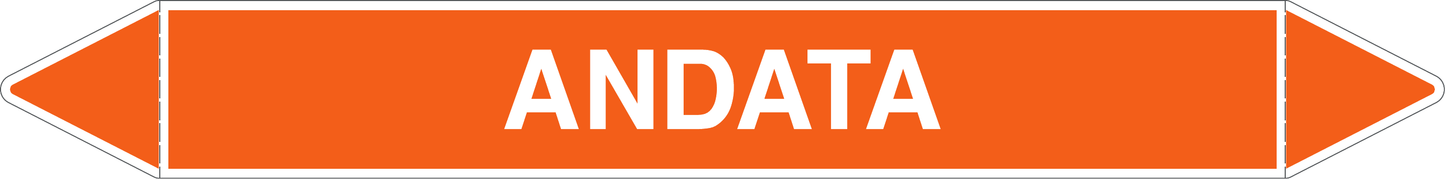 GLOBAL PACCO DA 10 ETICHETTE PER TUBAZIONI - ANDATA mod 2 - Etichetta Autoadesiva Resistente